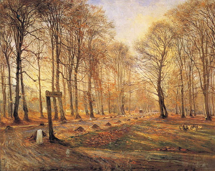 Theodor Esbern Philipsen A Late Autumn Day in Dyrehaven, Sunshine